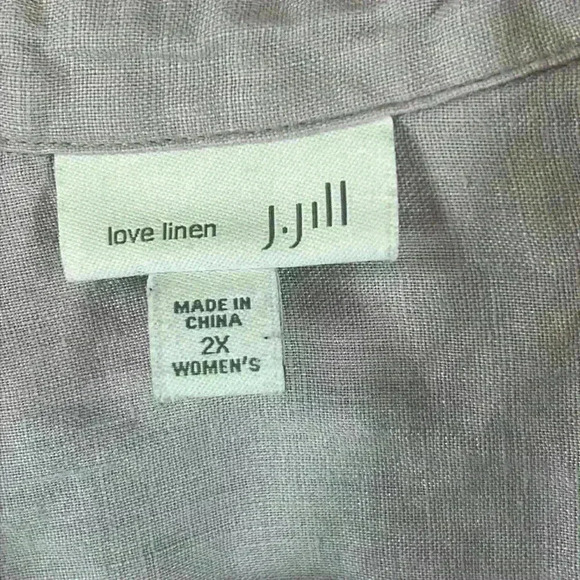 J. Jill Love Linen Lavender Blouse Women’s Sz 2X Long Sleeves Button F… - Picture 3 of 9